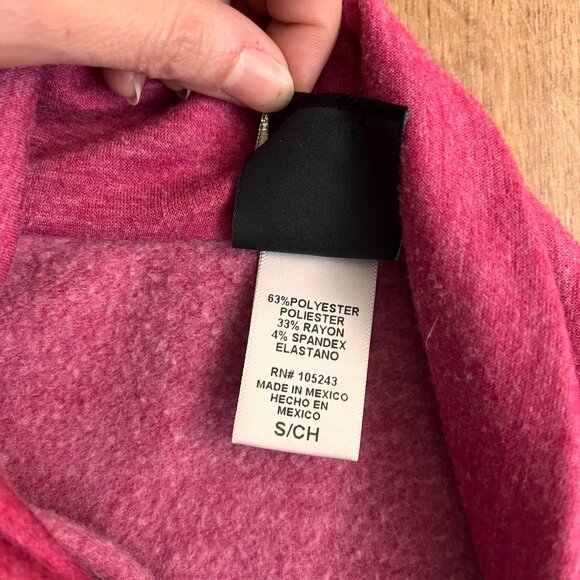 Bobeau Asymmetrical One Button Wrap Cardigan Pink Sz S - Picture 9 of 9